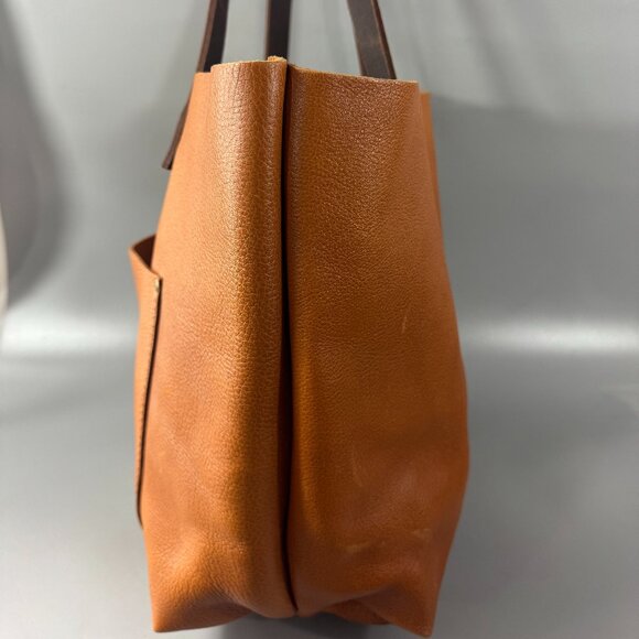 NWOT Portland Leather Goods Brown Leather Tote Bag - Picture 4 of 14